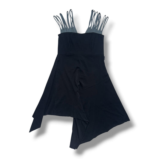 Cage Strap Irregular Hem Dress