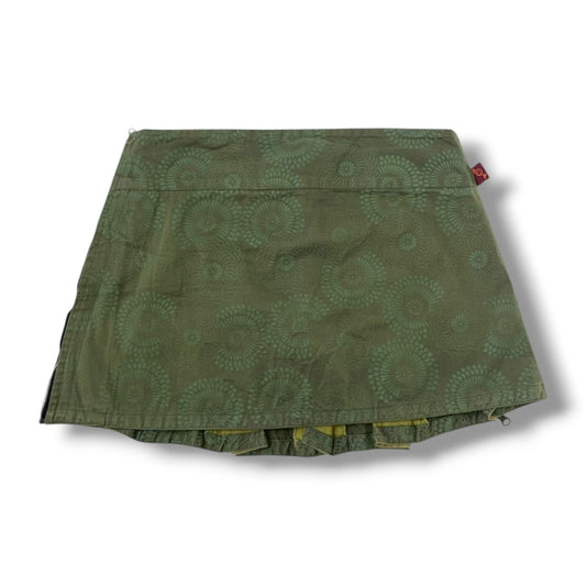Zipper Pleated Mini Skirt