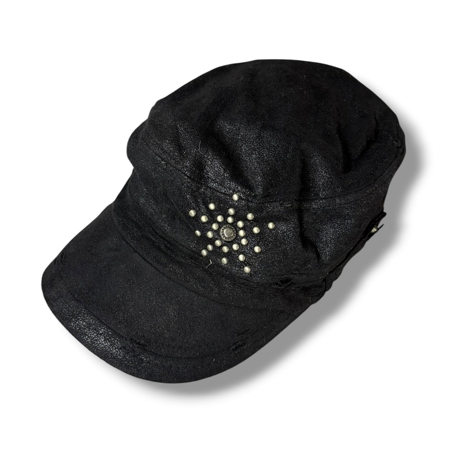 Leather Sunburst Work Cap
