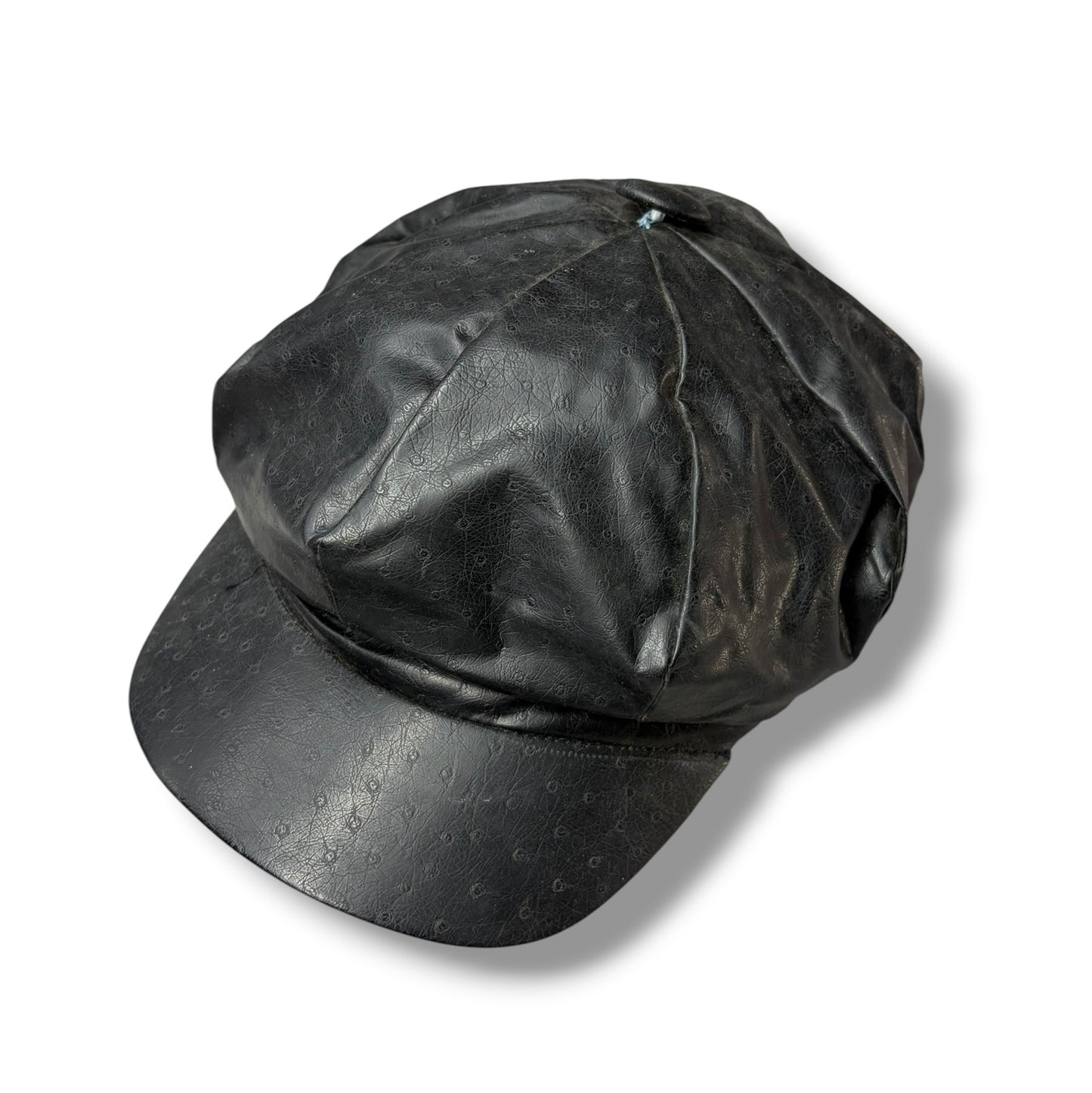 Leather Cabbie Cap