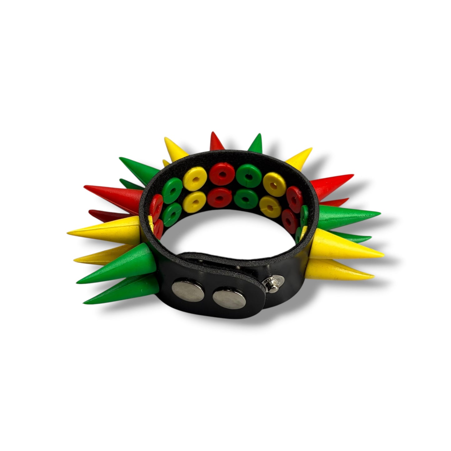 Rasta Spiked Bracelet