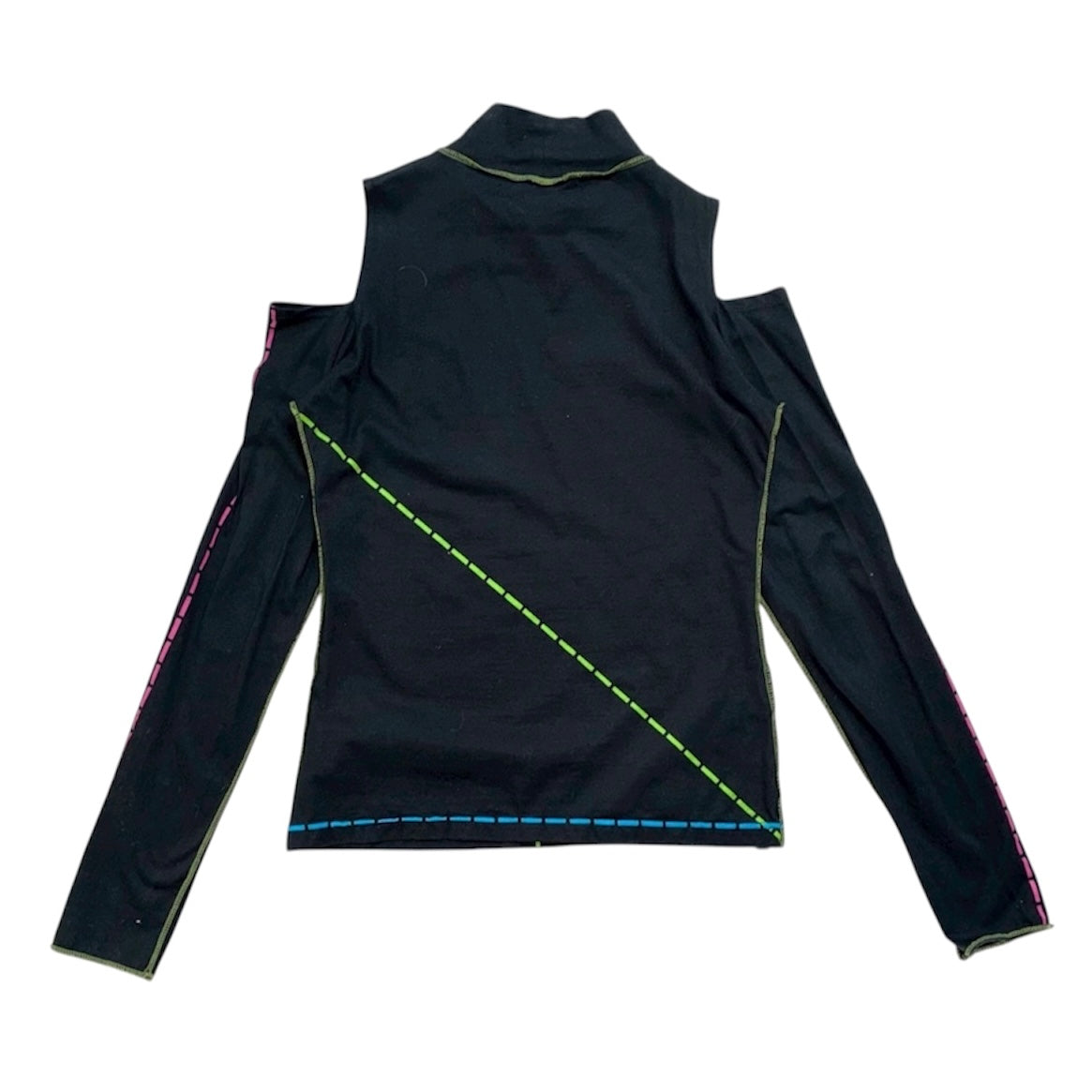 Neon-stitched cutout top