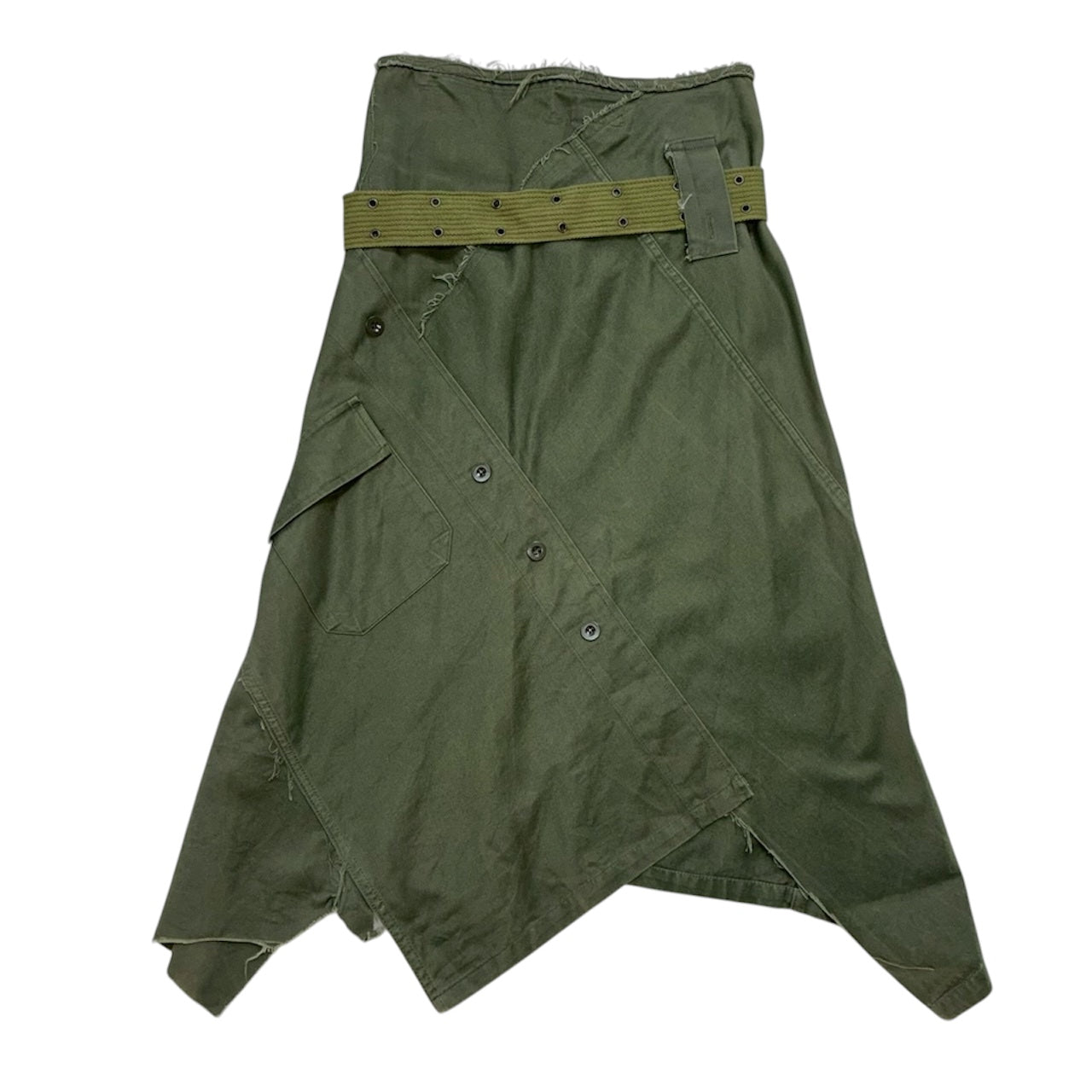 Khaki Belted Skirt