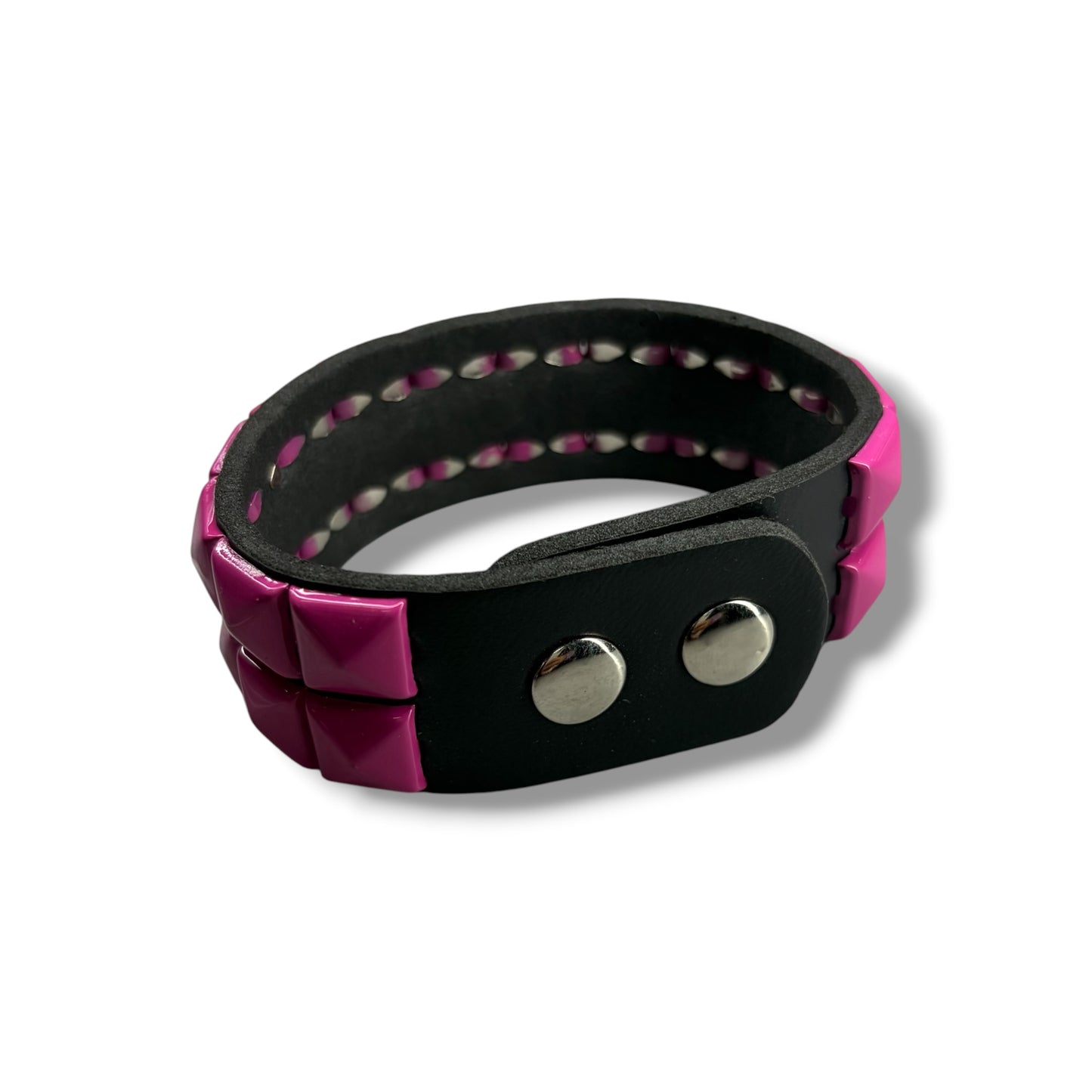 Hot Pink 2-Row Studded Bracelet
