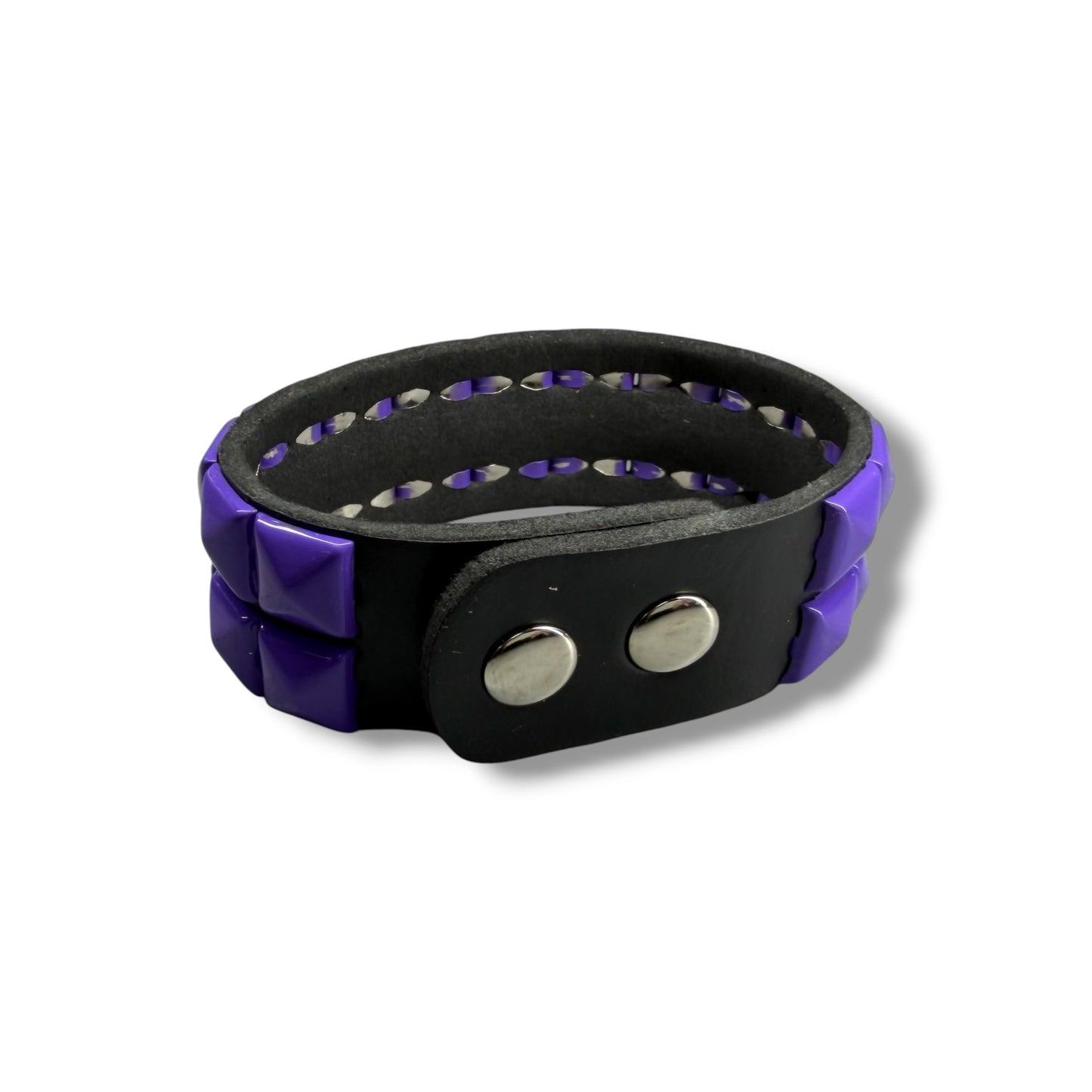 Purple 2-Row Studded Bracelet