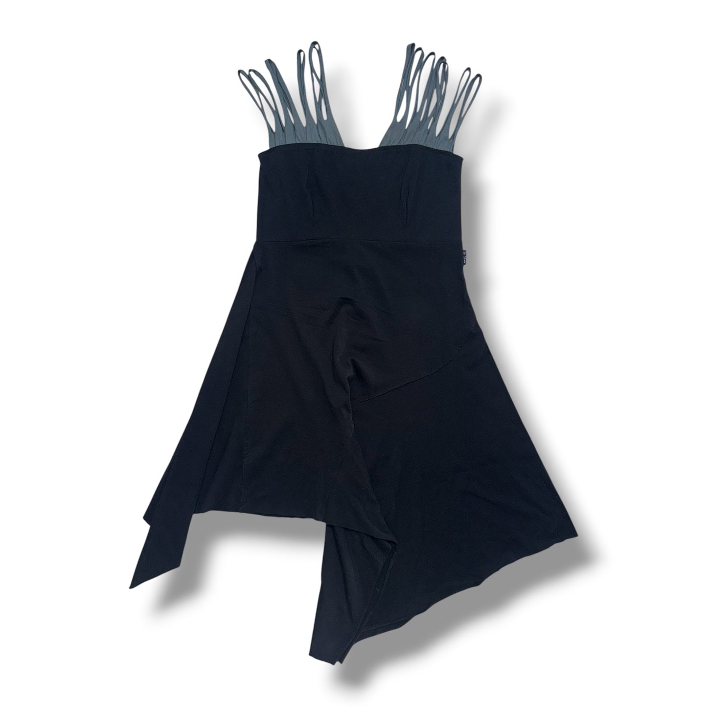 Cage Strap Irregular Hem Dress