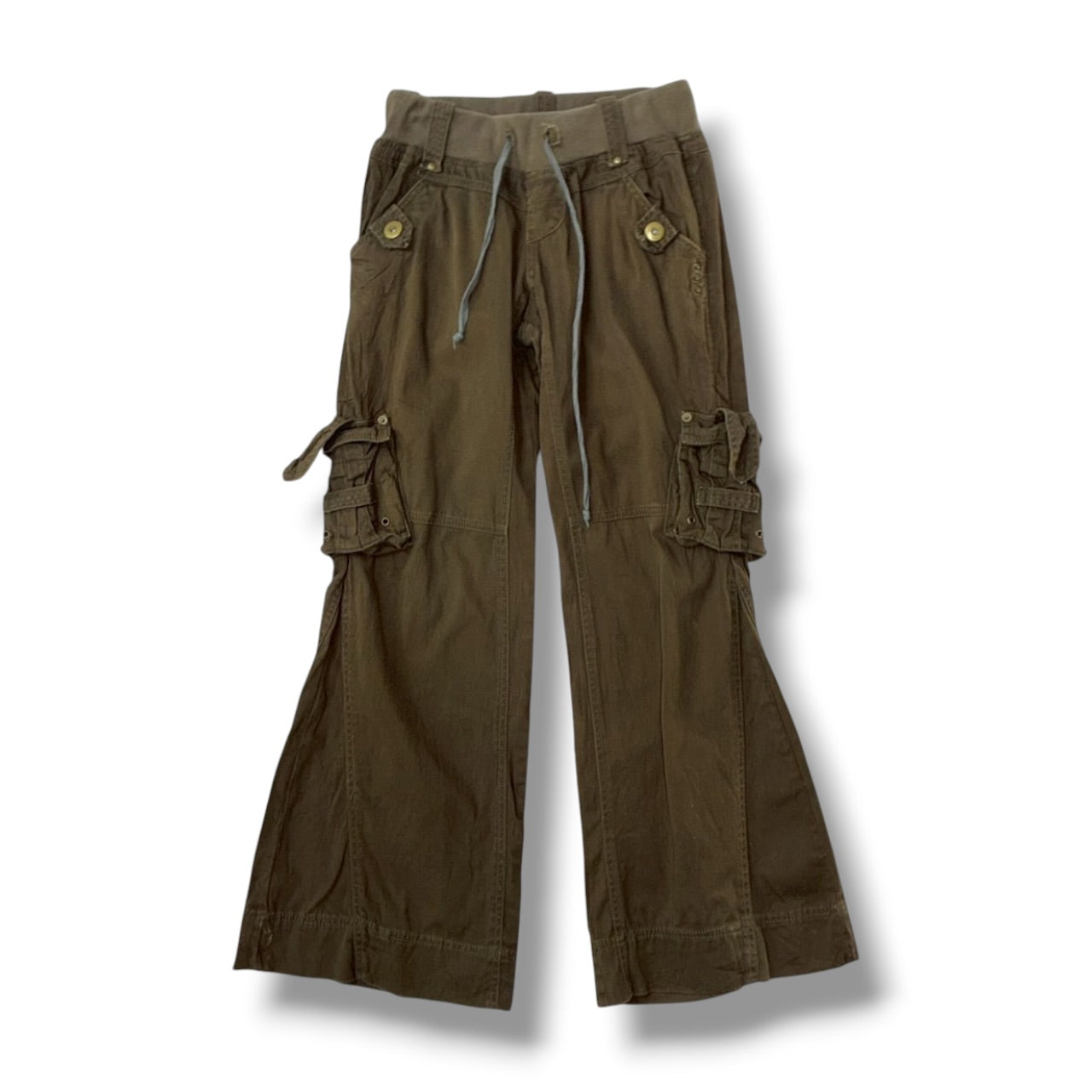 Multi Pocket Flare Cargo Pants