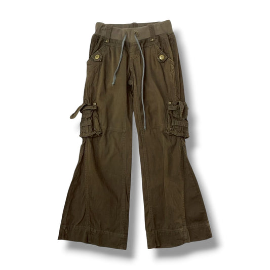 Multi Pocket Flare Cargo Pants