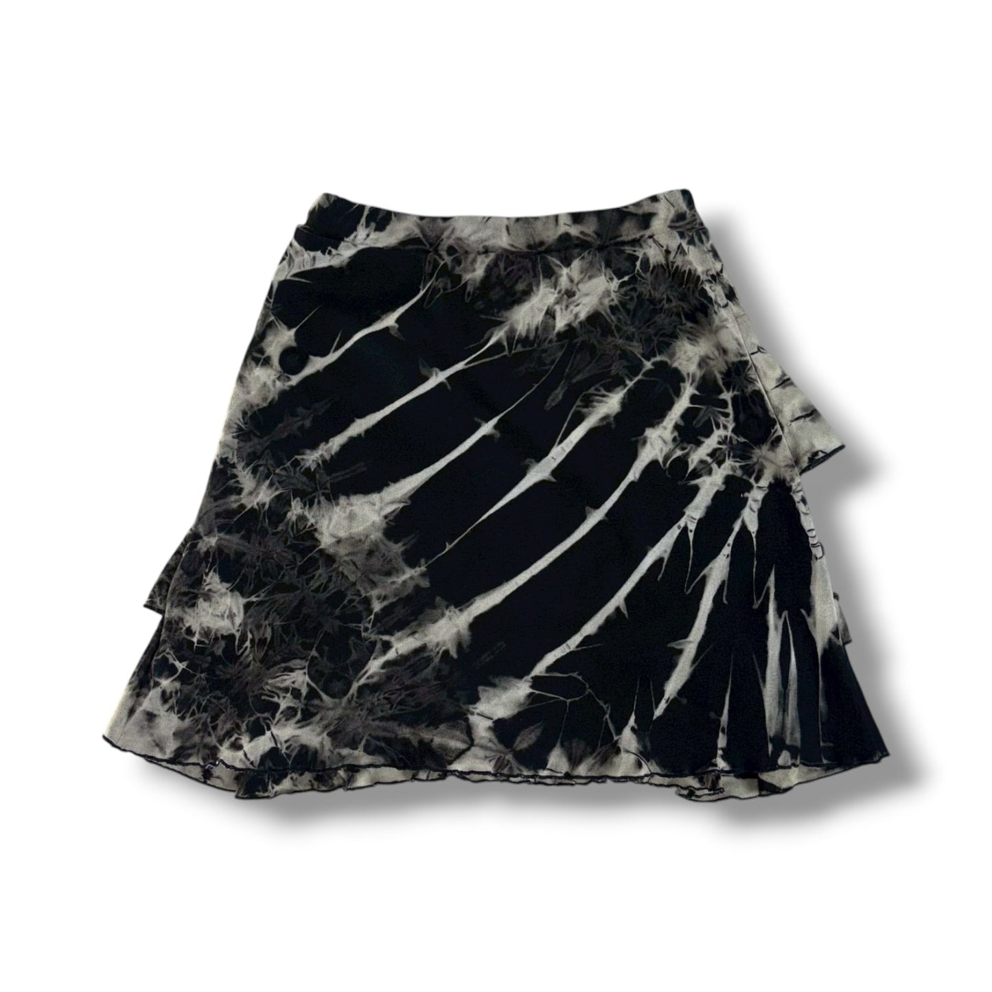 Tie-Dye Tiered Mini Skirt
