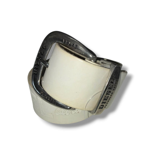 DIESEL White Leather Belt