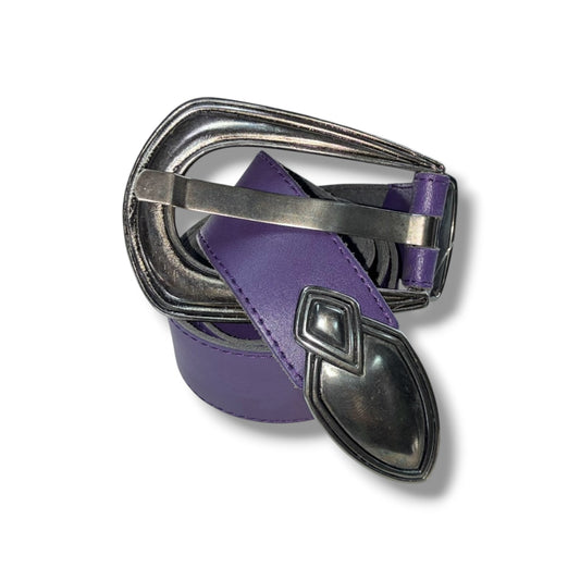 Purple Big Buckle Belt