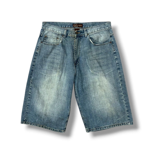 Light Wash Baggy Denim Shorts