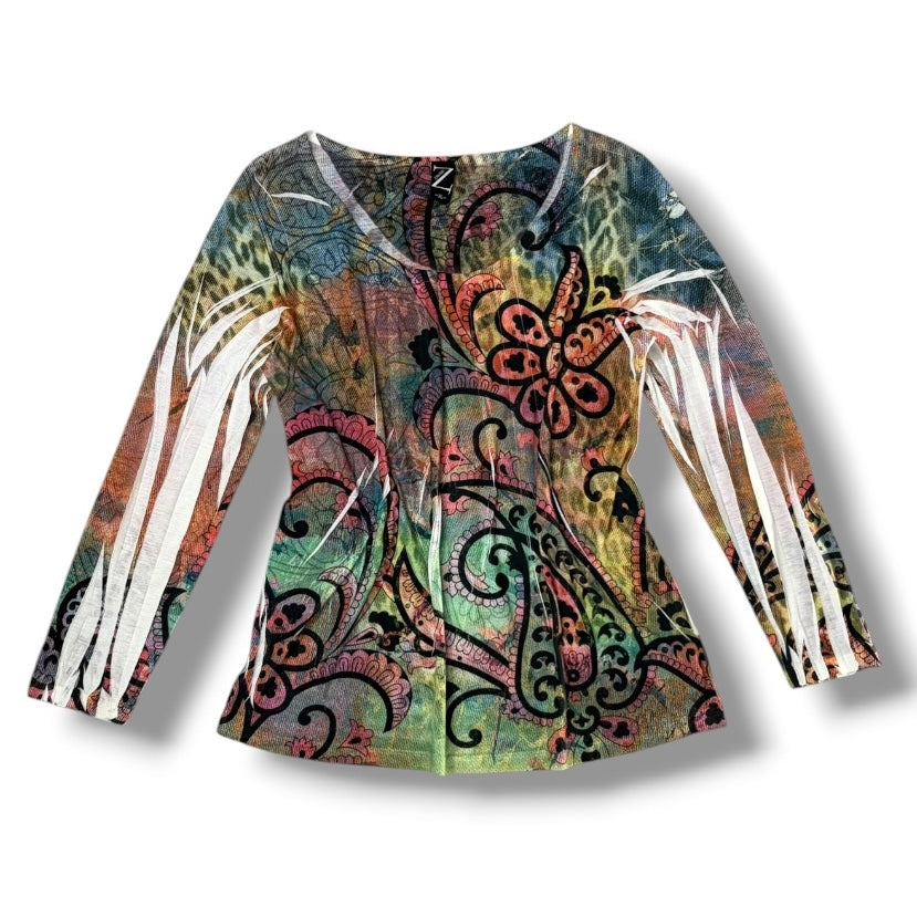Multi-Color Feather Top