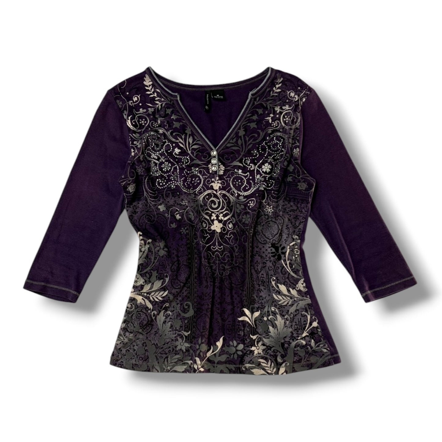 Damask Rhinestones Top