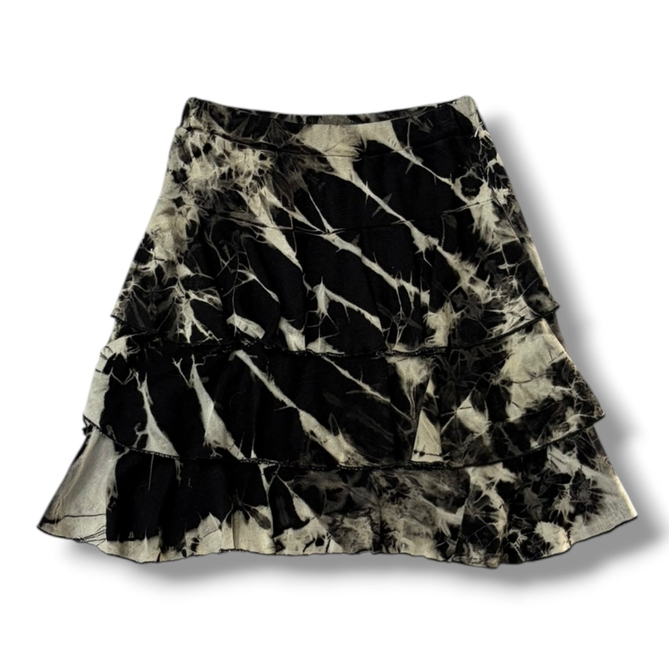 Tie-Dye Tiered Mini Skirt