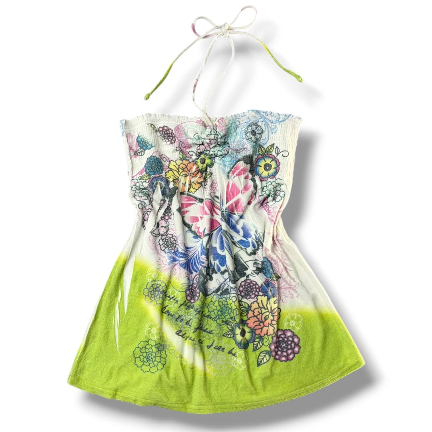 Gradient Graphic Halter Top