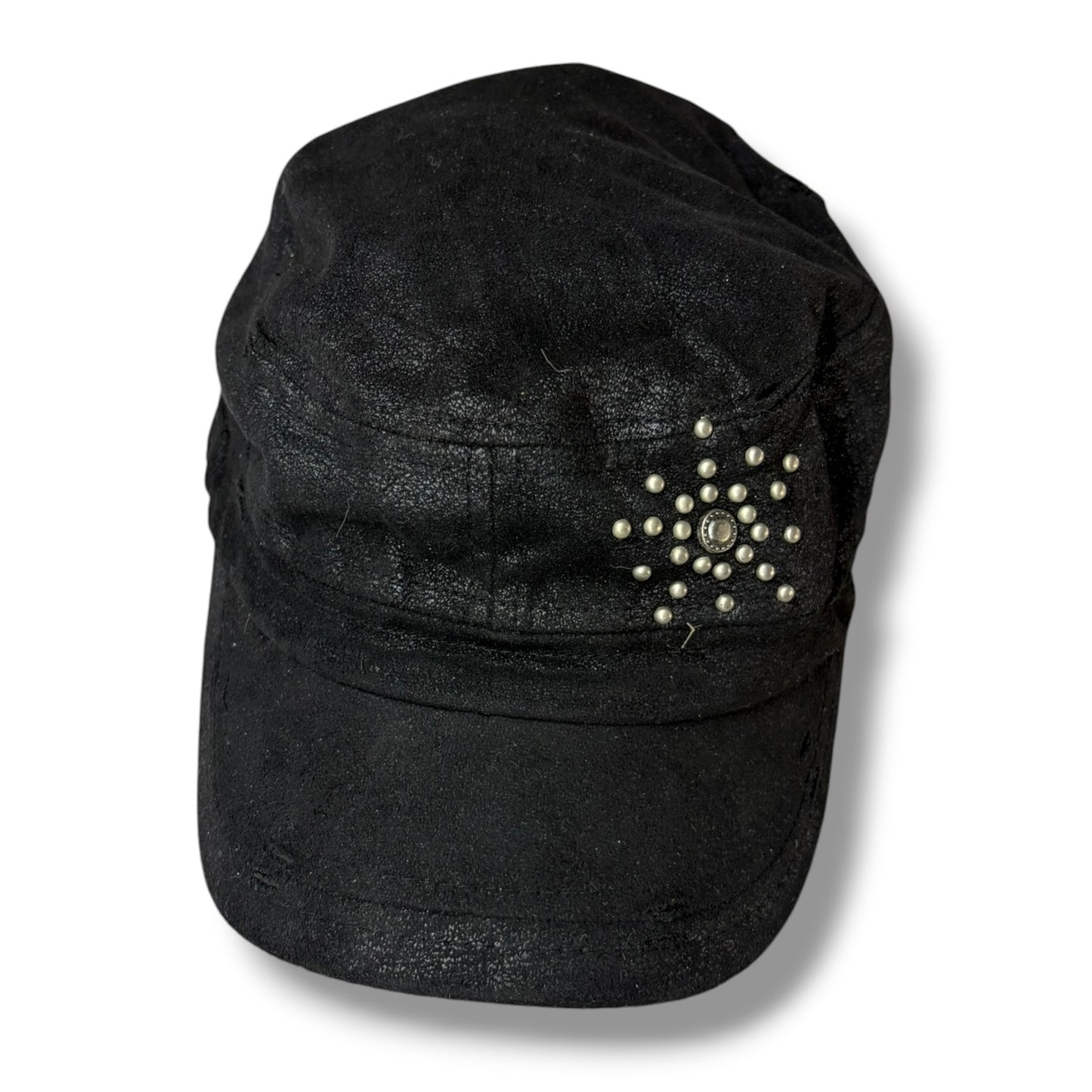 Leather Sunburst Work Cap