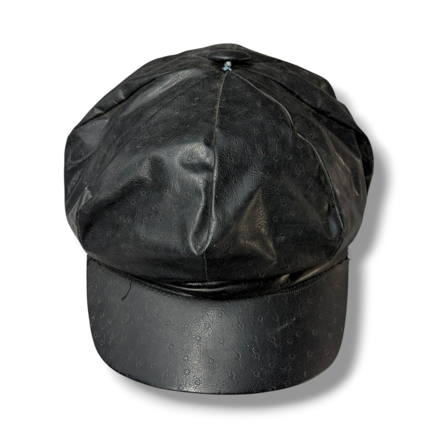 Leather Cabbie Cap