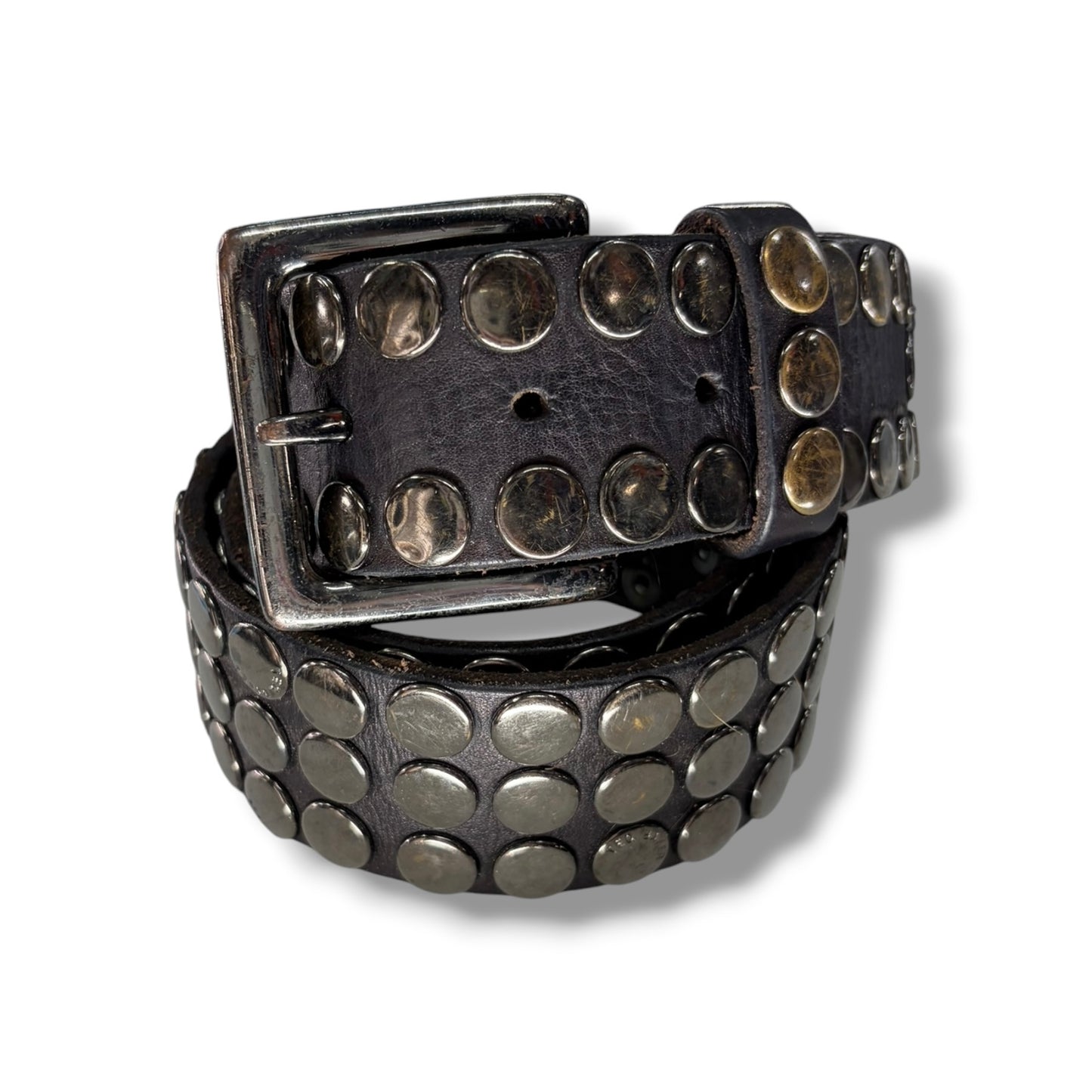 3-Row Round Studded Belt