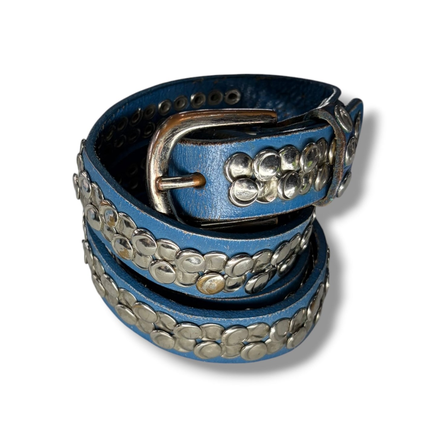 Blue Studded Belt
