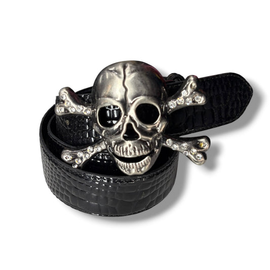 Skull Buckle Belt