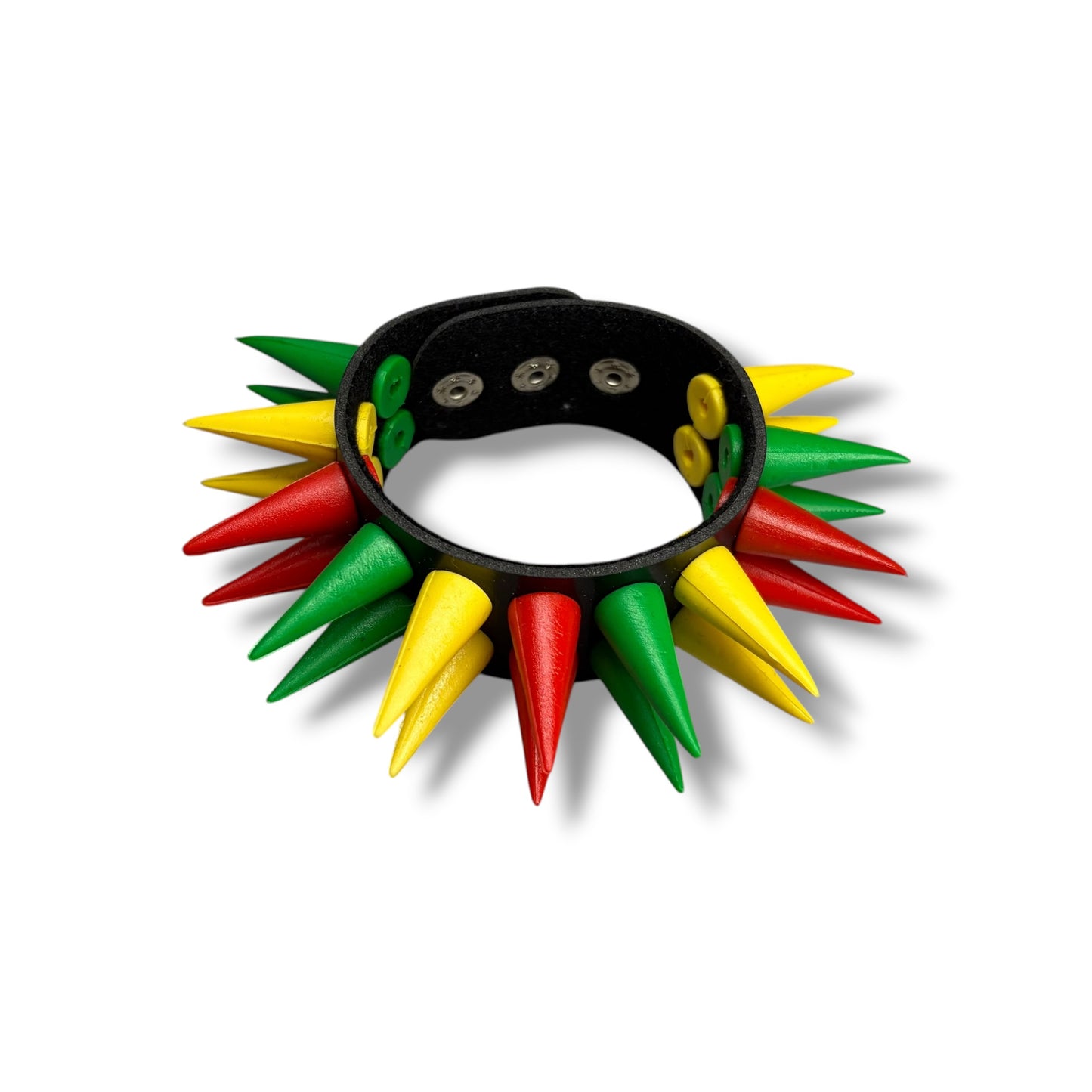 Rasta Spiked Bracelet