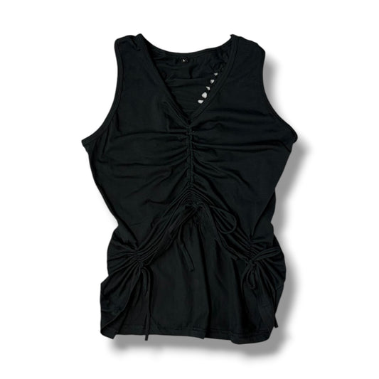 Cutout Drawstring Tank Top