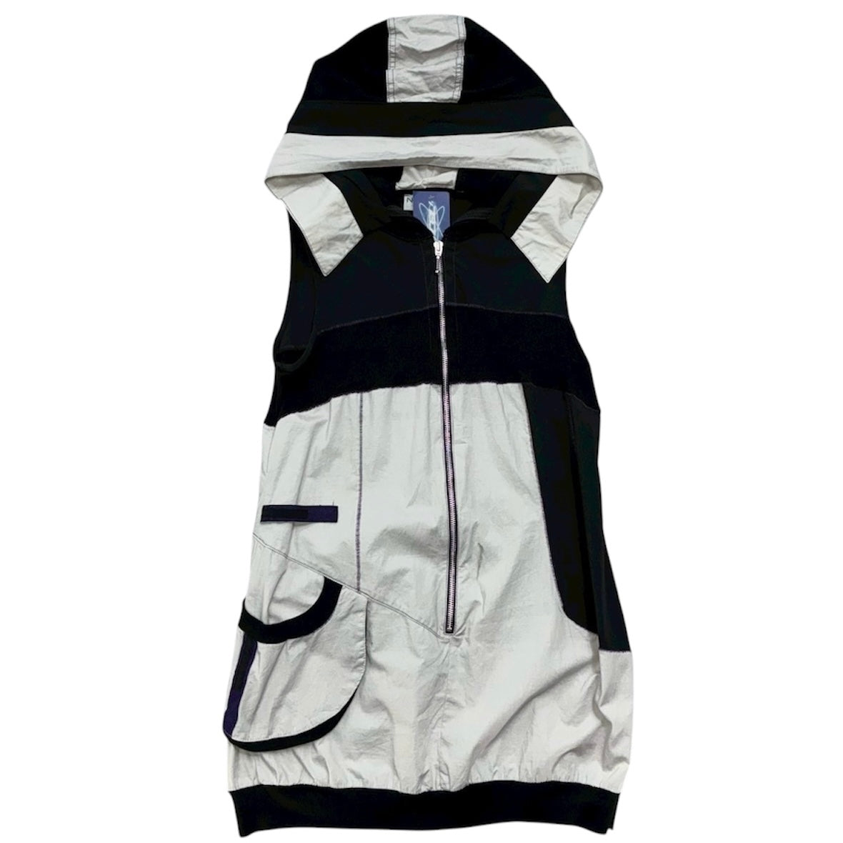 Long hooded vest