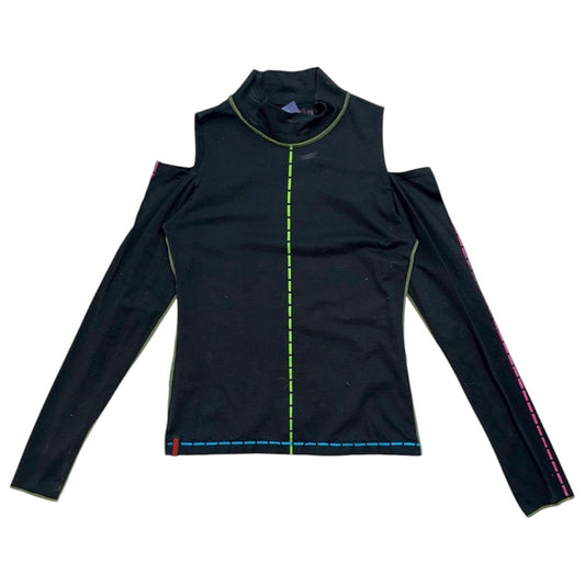 Neon-stitched cutout top