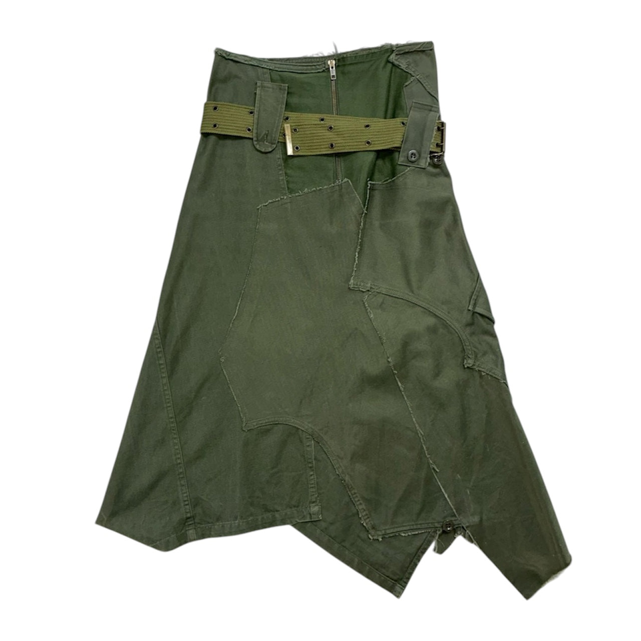 Khaki Belted Skirt