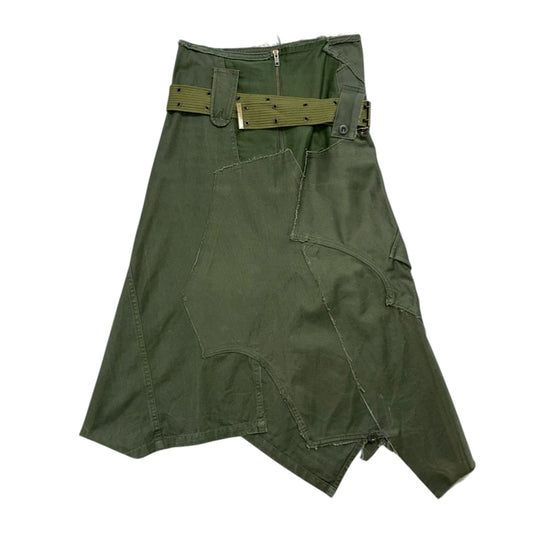 Khaki Belted Skirt