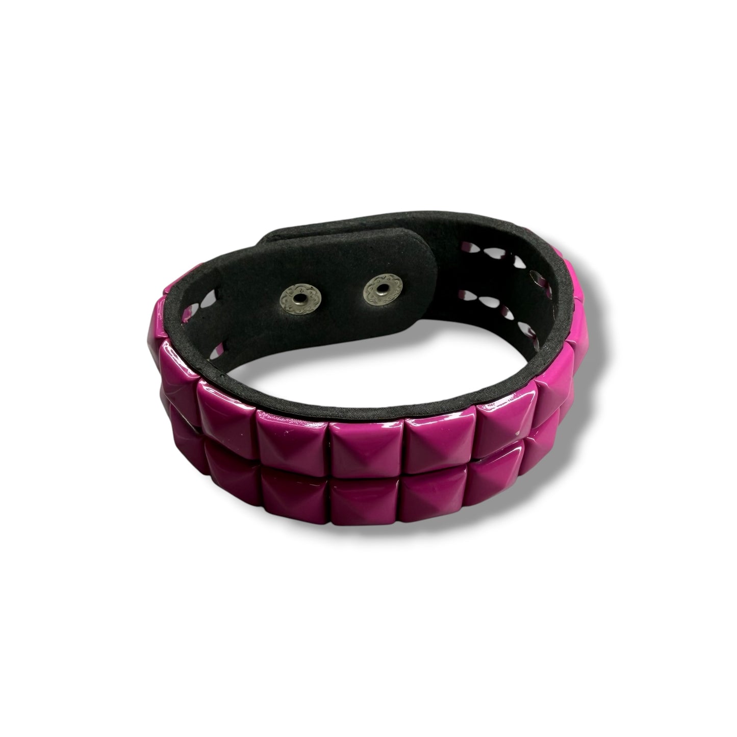 Hot Pink 2-Row Studded Bracelet