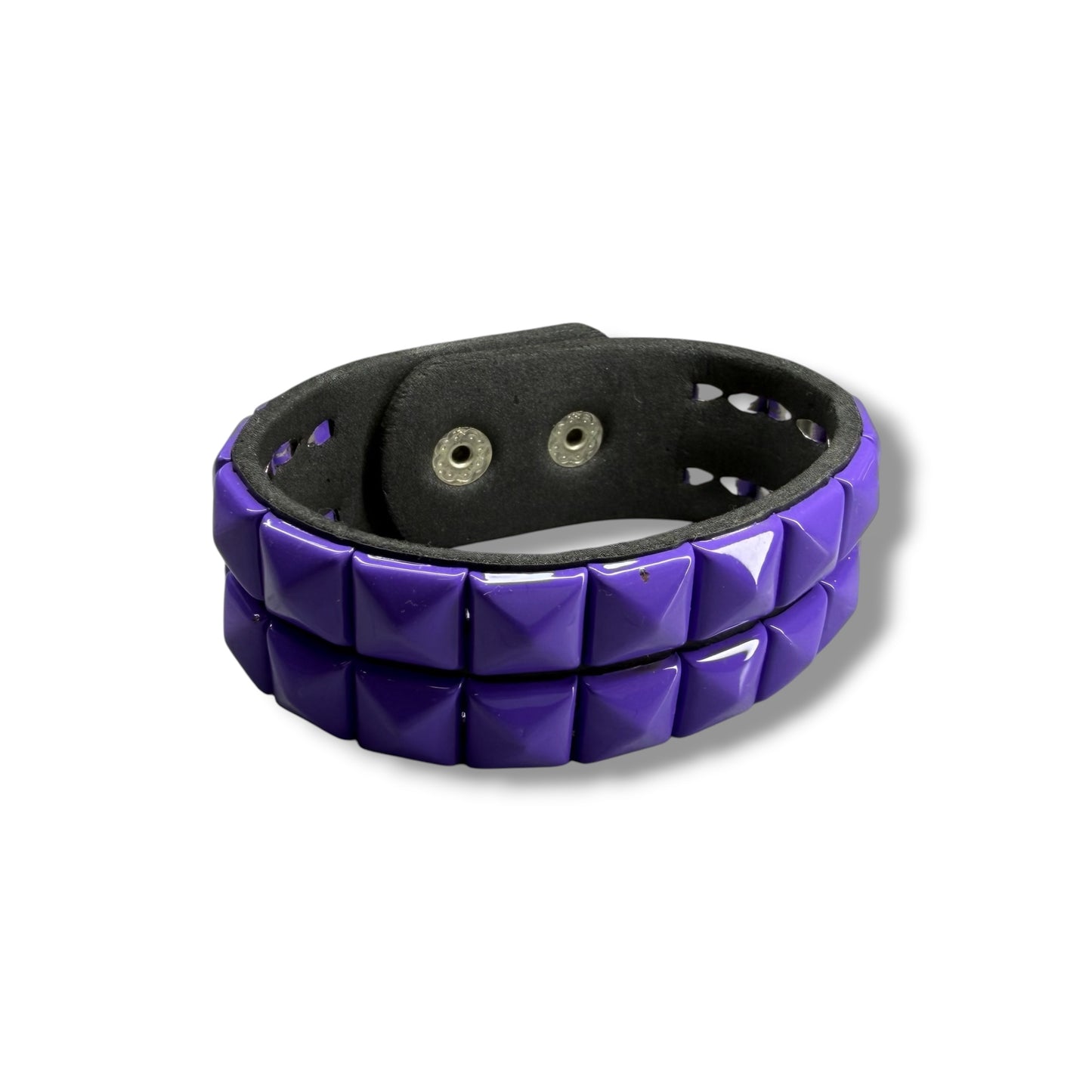 Purple 2-Row Studded Bracelet