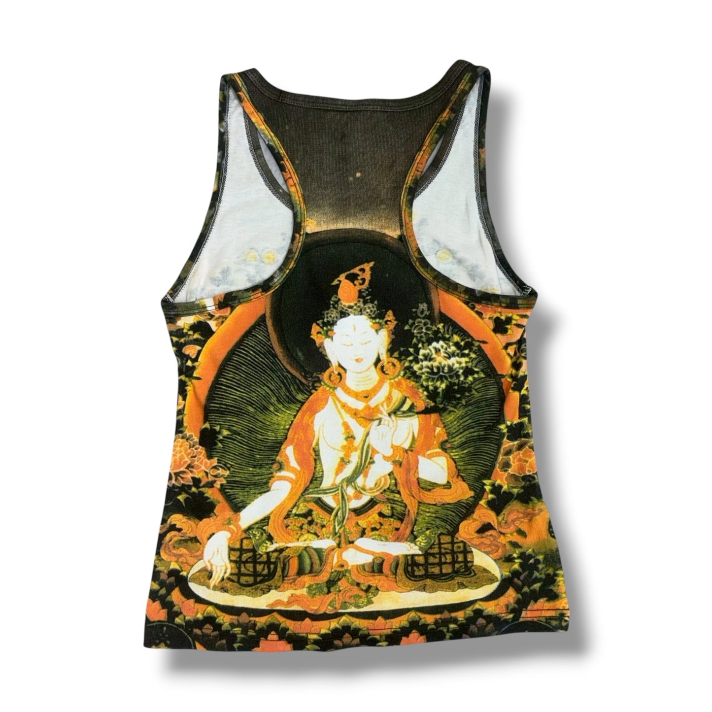 "ICE BLUE" Glitter Buddha Graphic Tank Top